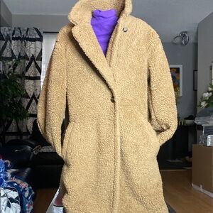Women's Pile Lined Fleece Tailored Coat